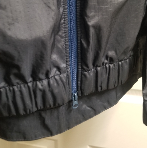 Nike zip windbreaker hooded lightweight rain jacket blue - Picture 6 of 7